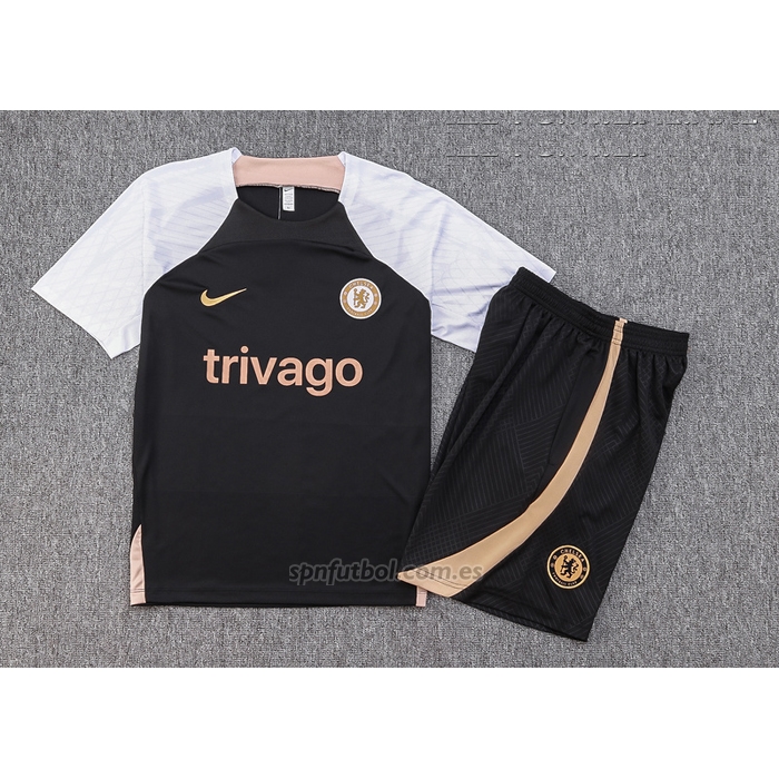 Chandal del Chelsea Manga Corta 2023-2024 Negro - Pantalon Corto